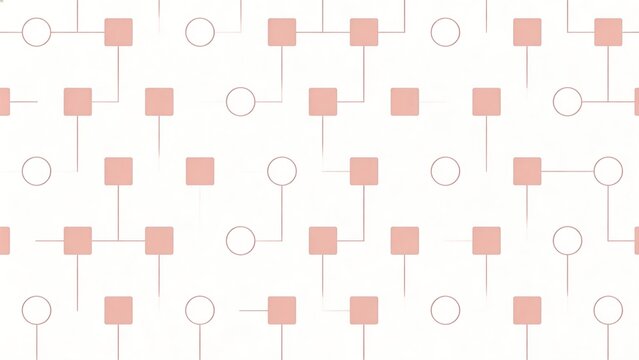 Geometric pattern with squares and circles