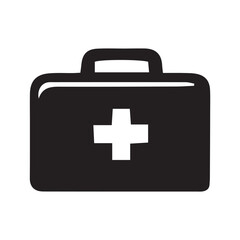 Fototapeta premium first aid box vector illustration