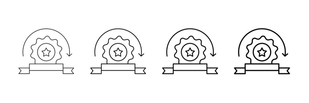 Brand Refresh Icons Vector Set In Different Stroke Line Style