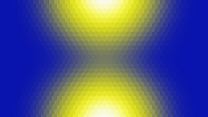 background design with color pastel blue and yellow gradient hexagon pattern surface. gradient with semicircular shapes on the bottom and top sides of the background