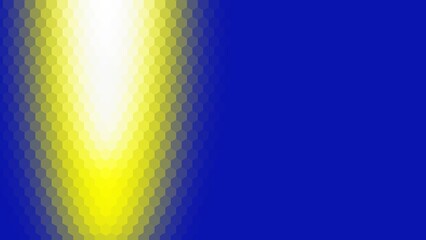 background design with color pastel blue and yellow gradient hexagon pattern surface. neon gradient with vertical oval shape on the left side of the background