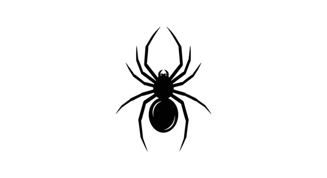 Black widow spider closeup view.