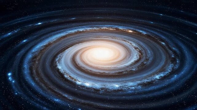 A stunning spiral galaxy, a cosmic marvel in the universe, showcasing its bright central bulge and swirling arms of stars and gas