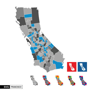 California Congressional Districts Map - Election Results Visualization