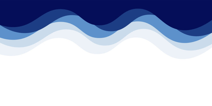 corner wave abstract shape in light and dark blue for frame