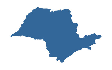 Fototapeta premium Vector illustration of the map of the state of São Paulo.