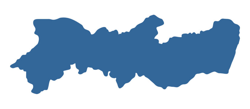 Vector illustration of the map of the state of Pernambuco.