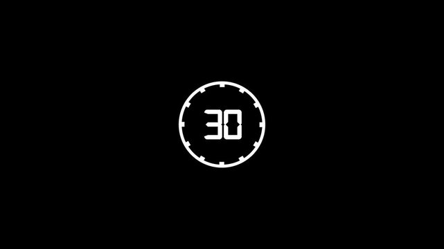 Digital timer display with countdown numbers on black background high quality
