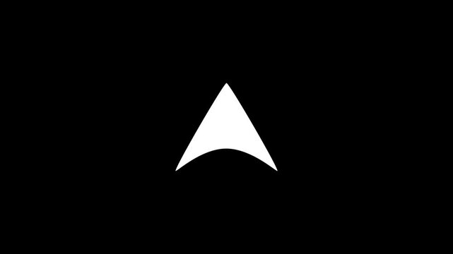 Four White Chevron Shapes Isolated On Black Background high quality professional