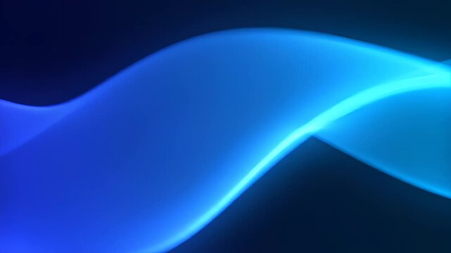 Abstract Blue Wave Flowing Energy Background Animation.