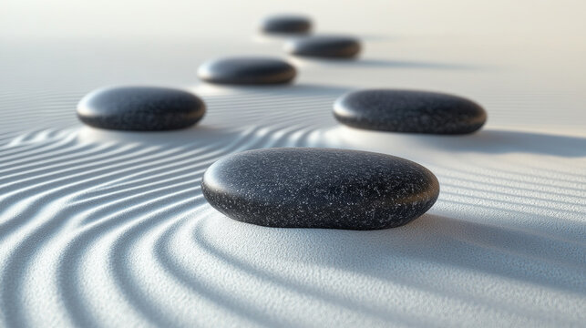 Zen stone path - Generative AI