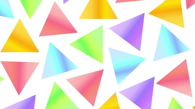 Colorful Abstract Geometric Triangles Background Animation