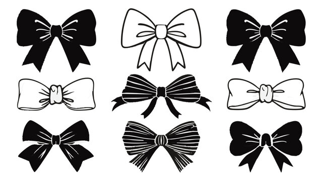 Monochrome geometric bow tie graphic pattern