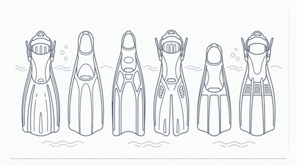 Scuba Diving Fins Collection © mawar