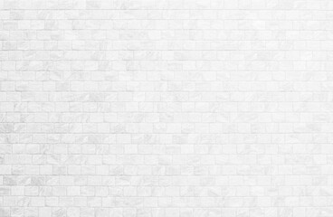 Fototapeta premium White brick wall texture background. grey colors and white brick wall art concrete stone texture background in wallpaper limestone abstract 