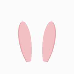 Fototapeta premium Soft Pastel Bunny Ears Illustration for Easter Invitations and Holiday Graphic Design Projects