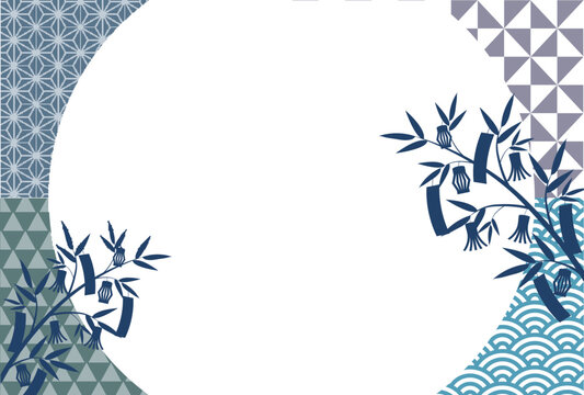Japanese Tanabata Festival Bamboo Background Illustration