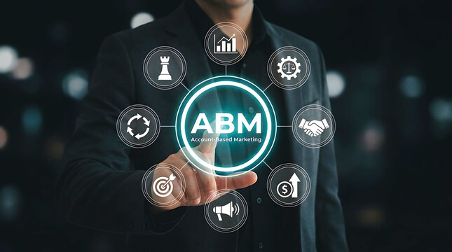 Account Based Marketing ABM Concept Digital Graphic Strategy Interface