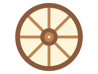 Obraz premium Wagon wheel icon. Western icon. Flat vector icon concept.