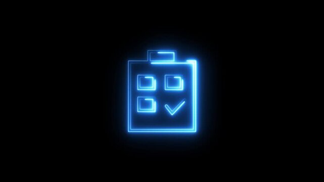 Neon appointment request icon animation.