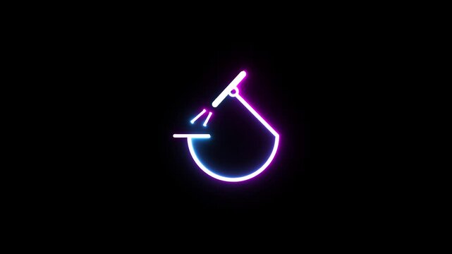 Neon microscope test signal icon animation.