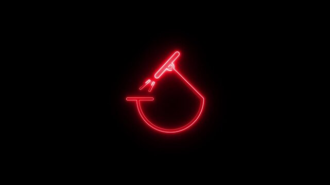 Neon microscope test icon animation.