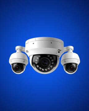 Modern CCTV Security Camera Surveillance Technology Concept