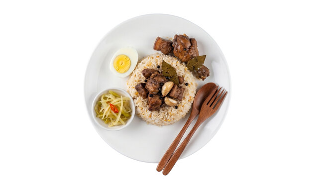 Delicious Thai Khao Klook Kapi Dish on Plate.