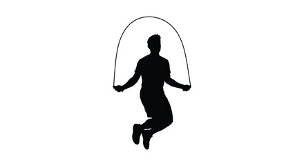 Person jumping rope in silhouette © MDALTUFHOSAIN