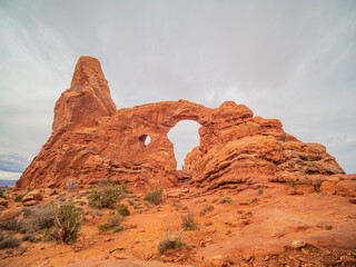 Turret Arch and North Window frame the desert landscape. © Kit Leong