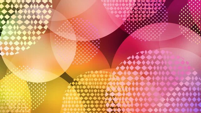 Colorful Abstract Motion Graphics Background with Geometric Circles