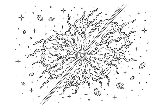 Black Hole in Space Cosmos.