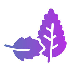 Mint leaves Line Gradient Icon © ilham