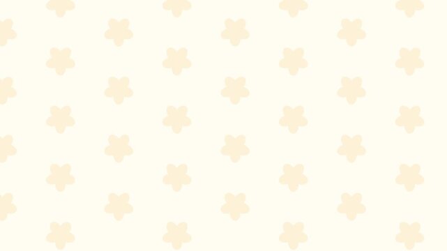 Minimal Beige Floral Pattern Animation Diagonal Floating Flower Background Loop 4K 60fps
