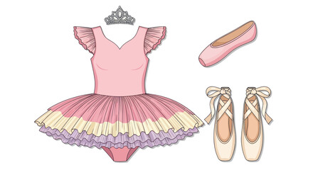 Ballet Outfit: Tutu, Pointe Shoes, Ballet Slippers and Tiara © kuni