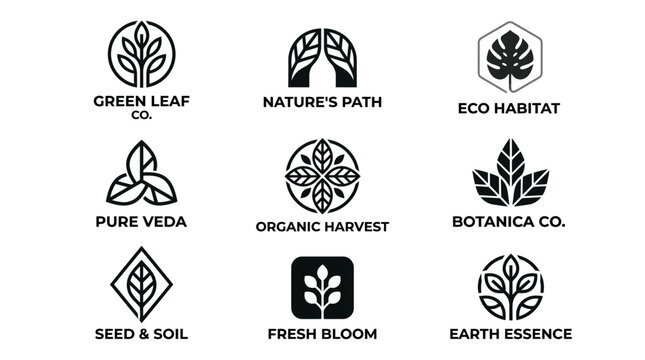 Eco friendly brand logo designs.