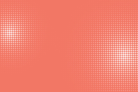 Coral halftone pattern with gradual dot density fade dots gradient