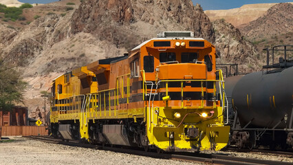 Huge heavy diesel train locomotive transporting fuels © WILL PHOTOGRAPHY