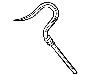 Ancient Egyptian Crook and Flail Symbol of Royalty and Power Vector Illustration