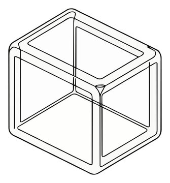 CPU liquid cooler isometric line art vector icon. Generative AI