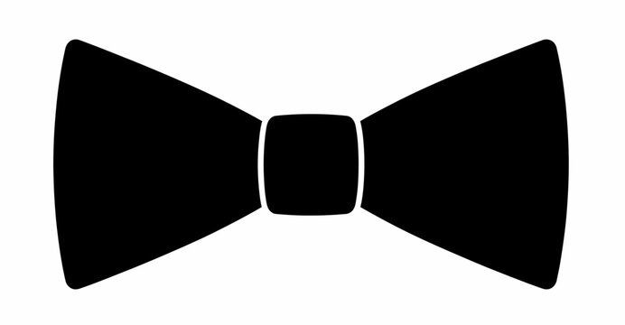 Classic black bow tie silhouette for formal wear bowtie