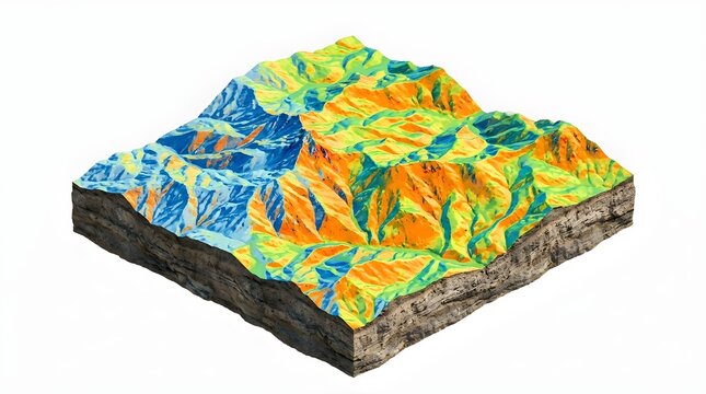 3D GIS Terrain Visualization Exploring Digital Elevation Models (DEM) and Digital Surface Models (DSM) of Mountainous Landscapes