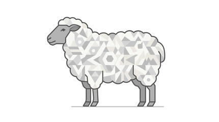Geometric Sheep Illustration © Anisah