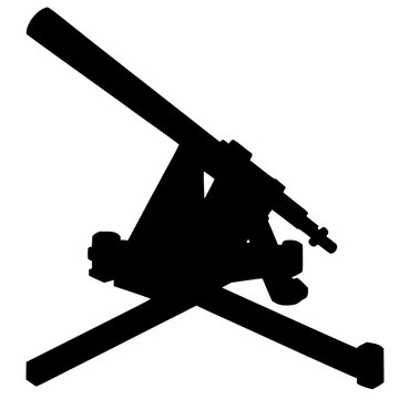 7. Solid black silhouette of a medieval trebuchet, siege engine detail, flat 2D vector, isolated on white background. set with simple line art design featuring outline, illustration, graphic elemen...
