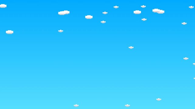 Blue sky with scattered white clouds at various heights, creating a peaceful and open atmosphere, captured during daytime