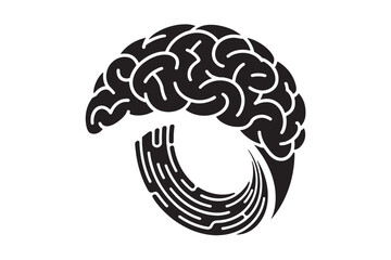 Fototapeta premium Set of black flat artificial intelligence icons featuring brain digital circuits robotic cloud technology and data cubes