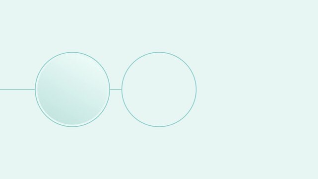 3d infographic animation with 3 steps, infographic with empty circle shape, presentation, report, plan