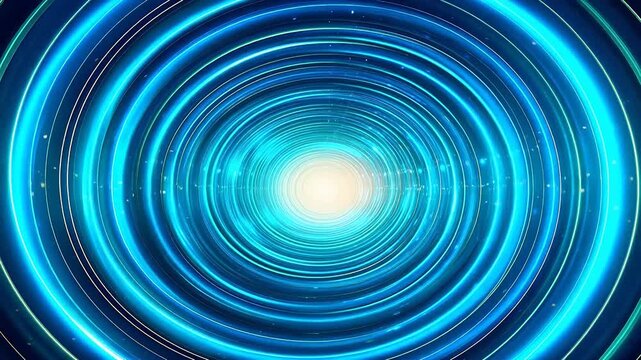 Technology circle neon glowing abstract background