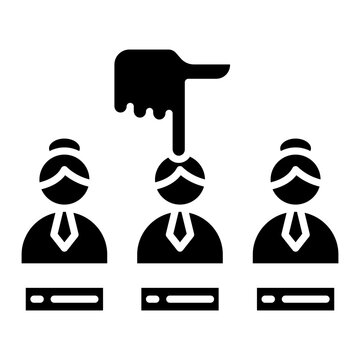 Hand choosing the best candidate from a group of applicants