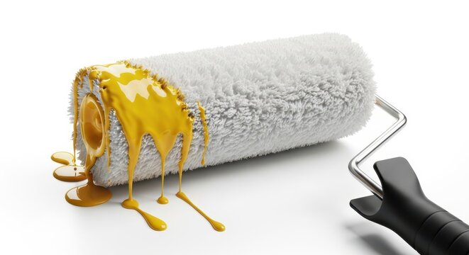 A Paint Roller With A White Textured Cover Partial 298 Gigapixel Standard V2 4x